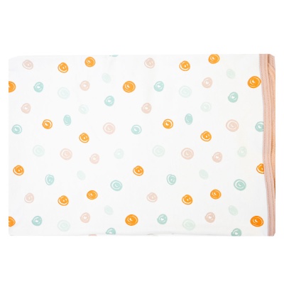 Пелёнка-плед двусторонняя Горох бохо Чуди Кидс 088123 белый 01